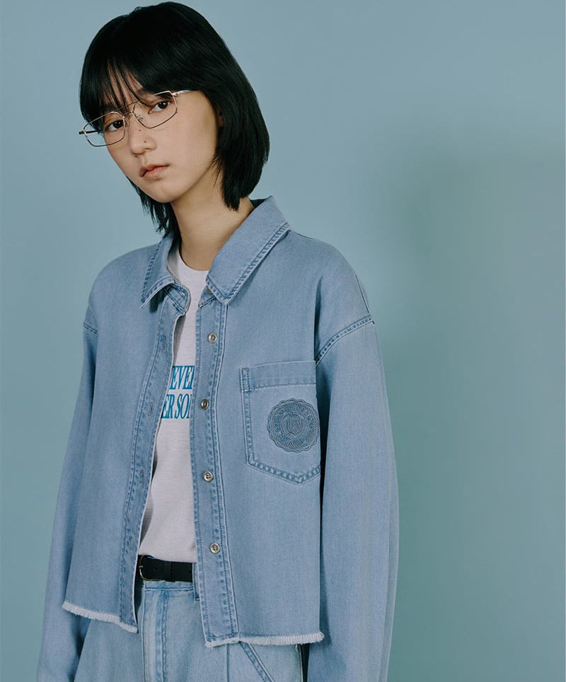 【WE ARE】韓國LAP短版牛仔外套 AS1DB260