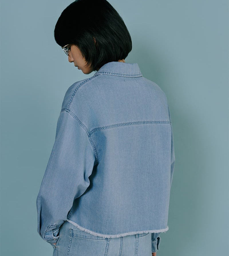 【WE ARE】韓國LAP短版牛仔外套 AS1DB260