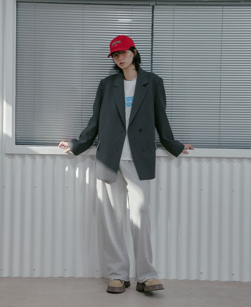 【WE ARE】韓國LAP 異材質接拼西裝外套AS1WJ266