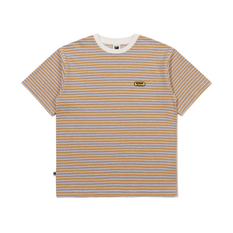 中性版【WE ARE】韓國KODAK柯達細條紋短袖T恤 K6223LRS33