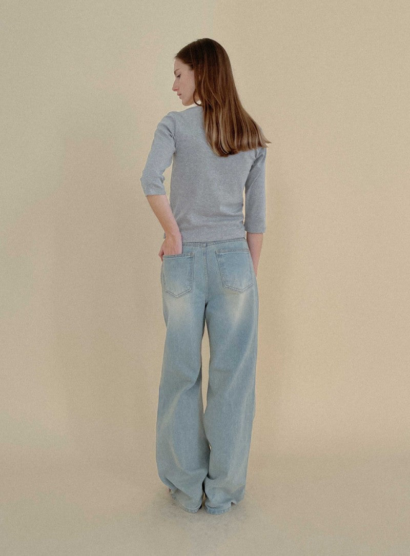 【WE ARE】韓國STUDIO SALT休閒牛仔褲TINECOTTON