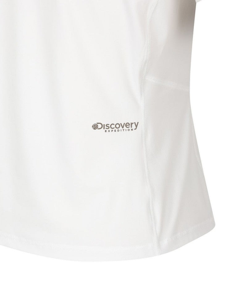 女款【WE ARE】韓國Discovery Prebona 馬甲短T DWRSR2063
