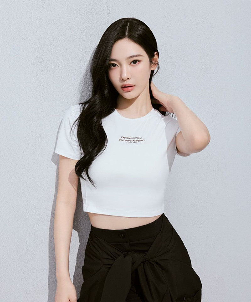 女款【WE ARE】韓國Discovery Prebona 馬甲短T DWRSR2063