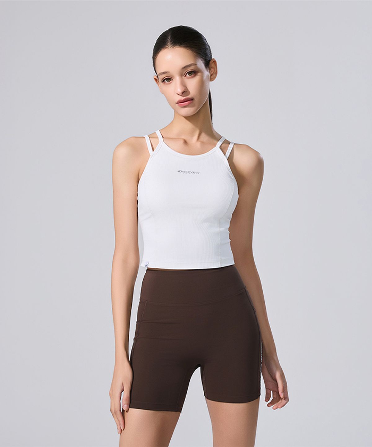 女款【WE ARE】韓國Discovery 假兩件bra top DWBR44061