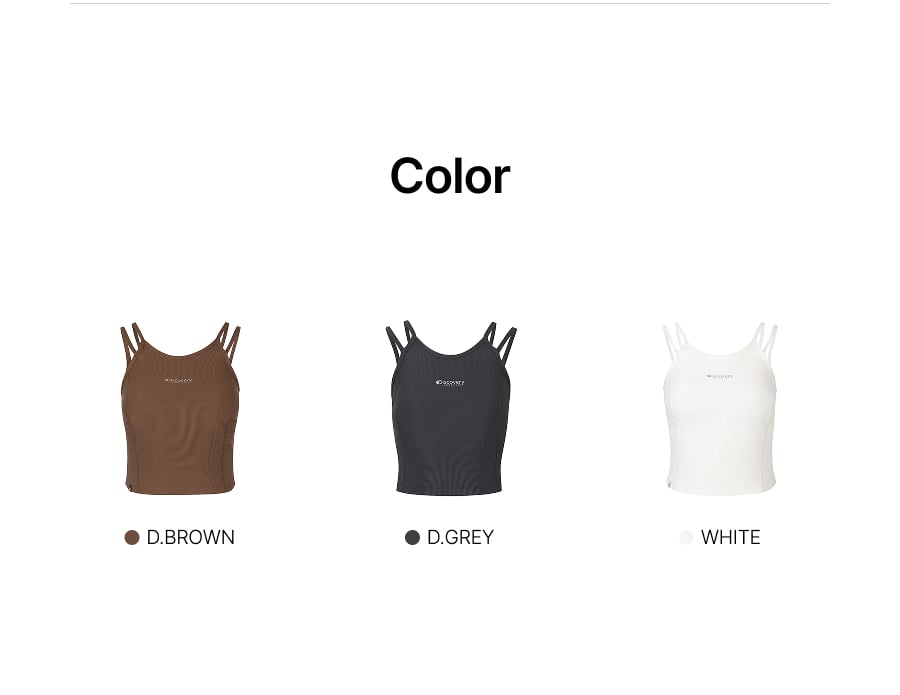 女款【WE ARE】韓國Discovery 假兩件bra top DWBR44061