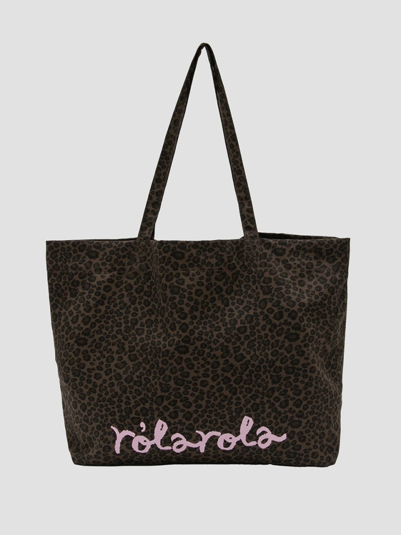 【WE ARE】韓國Rolarola豹紋手提包 RMO5AABG25505M