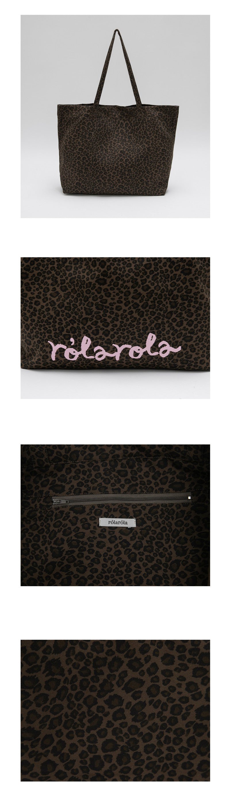 【WE ARE】韓國Rolarola豹紋手提包 RMO5AABG25505M