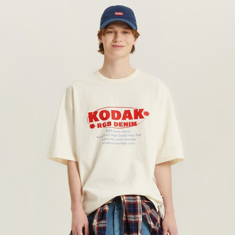 【WE ARE】韓國KODAK柯達RGB純棉落肩短袖T恤 K6223LRS27