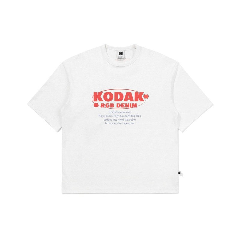 【WE ARE】韓國KODAK柯達RGB純棉落肩短袖T恤 K6223LRS27