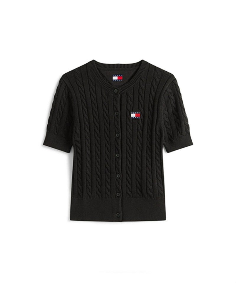 【WE ARE】韓國TOMMY JEANS休閒麻花短袖針織衫T32G1KCD05TWT2