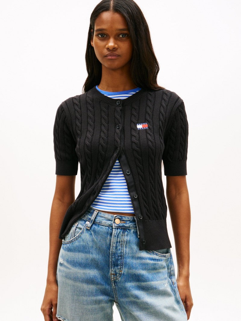 【WE ARE】韓國TOMMY JEANS休閒麻花短袖針織衫T32G1KCD05TWT2