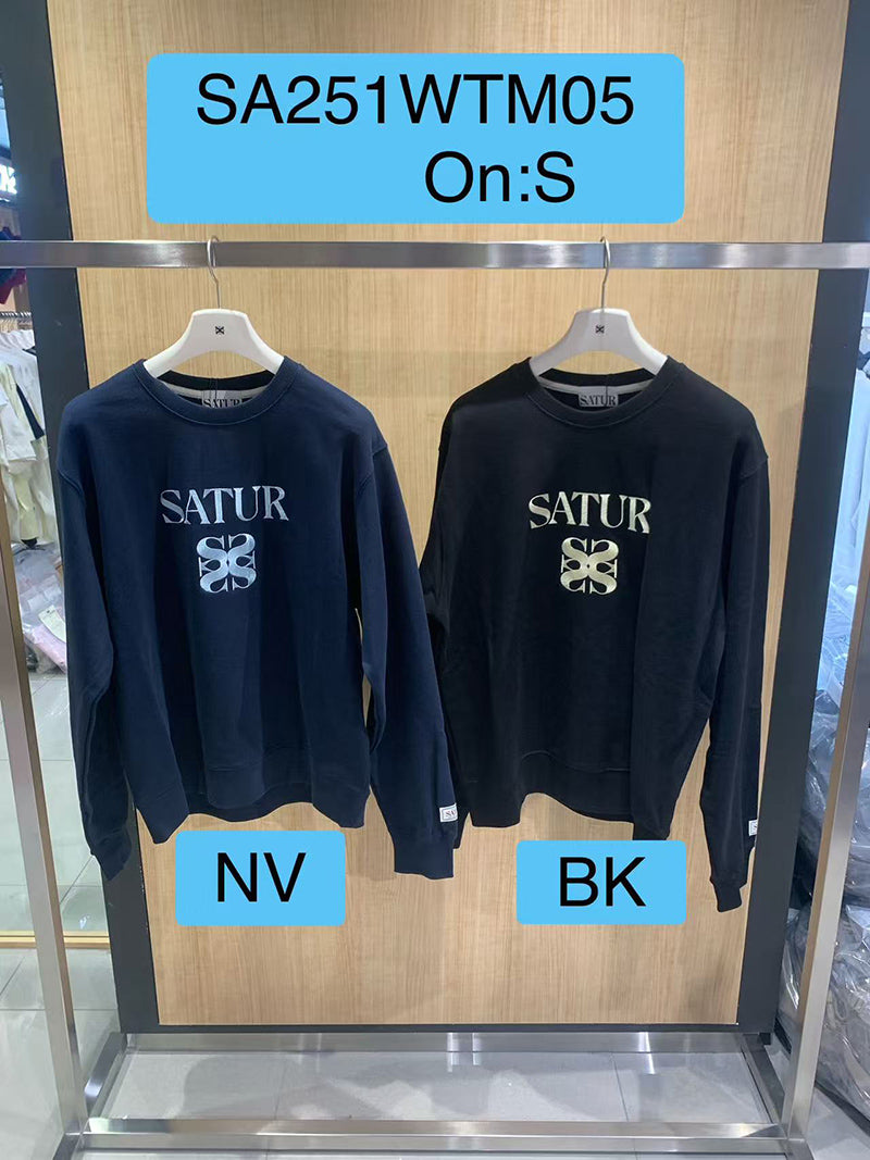 Women's [WE ARE] Korean Satur Casual Round Neck College T Sweatshirt SA251WTM05