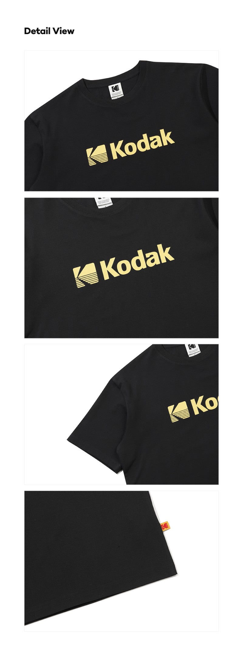 Top3 中性款【WE ARE】韓國KODAK柯達 大logo經典涼感短袖T恤K6223LRS26