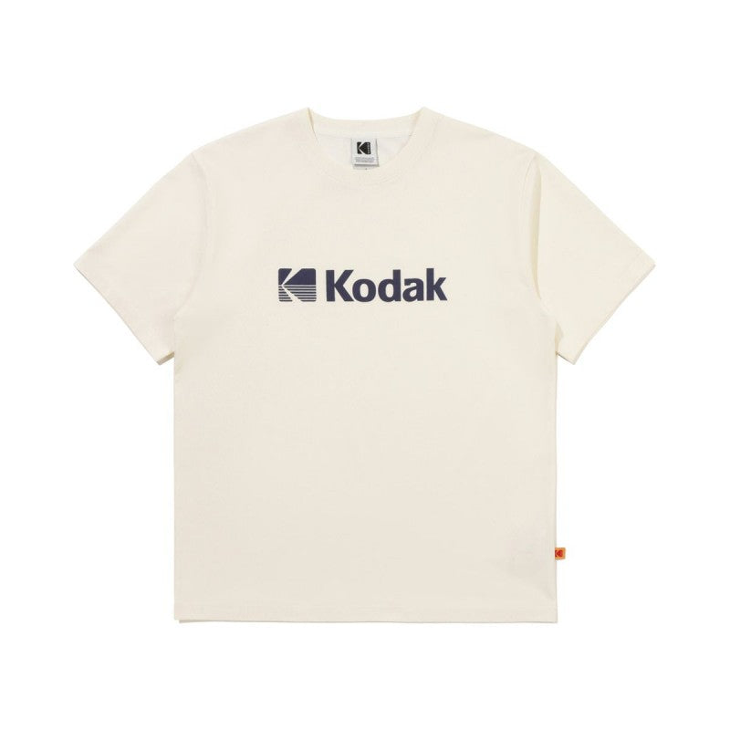 Top3 中性款【WE ARE】韓國KODAK柯達 大logo經典涼感短袖T恤K6223LRS26