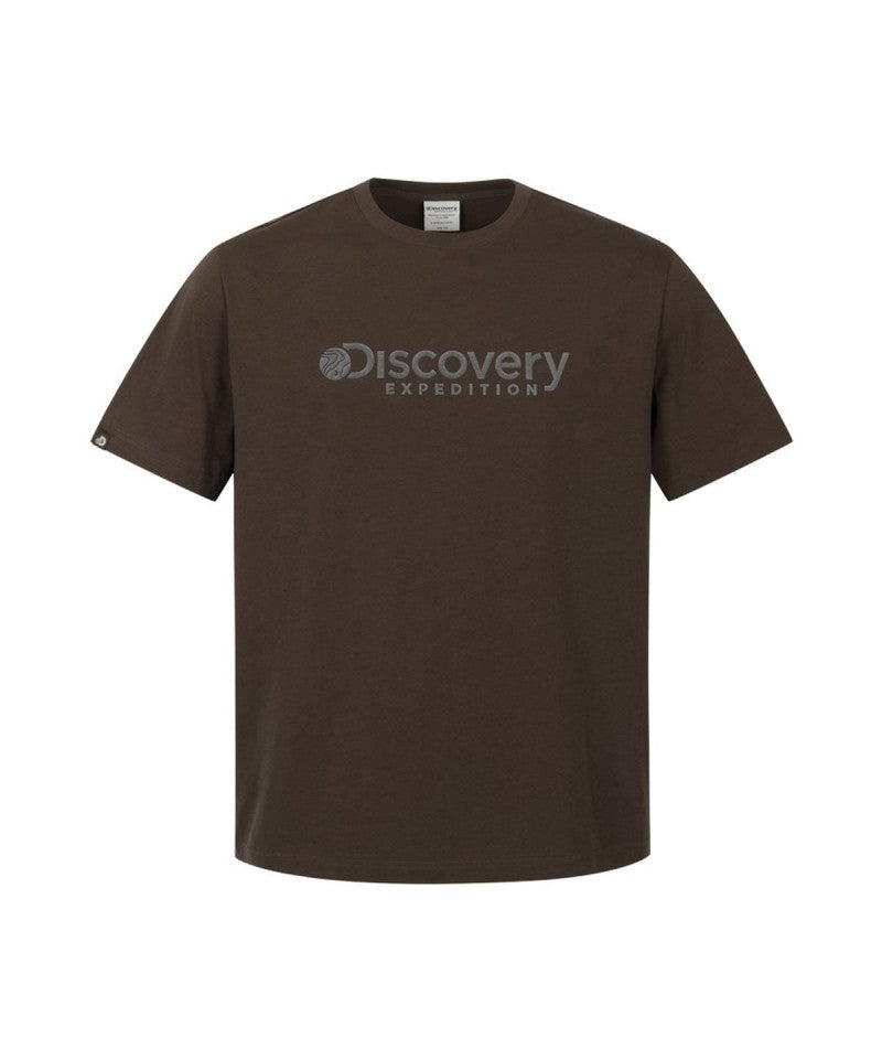 男款【WE ARE】韓國Discovery sorona涼感防曬經典大logo短袖T恤 DMRS71063