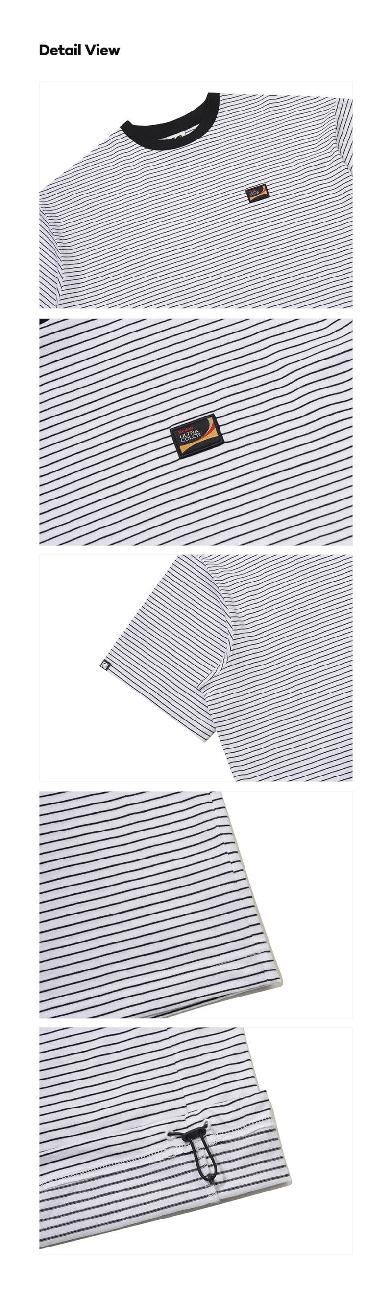 加大版【WE ARE】韓國KODAK柯達休閒條紋短袖T恤K6223LRS50