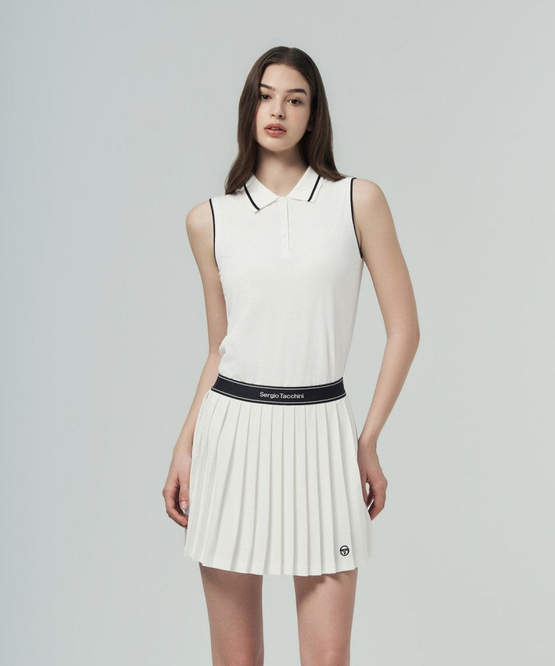 【WE ARE】韓國SERGIO TACCHINI無袖翻領上衣(版型偏小)TWPQ16463