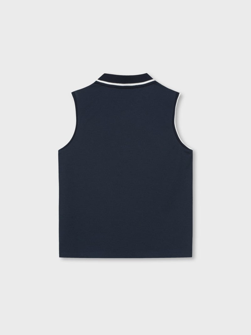 【WE ARE】韓國SERGIO TACCHINI無袖翻領上衣(版型偏小)TWPQ16463