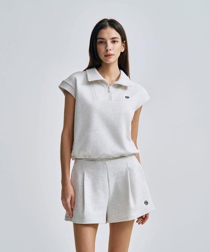 【WE ARE】韓國SERGIO TACCHINI 翻領半拉鍊無袖上衣 TWMT10361