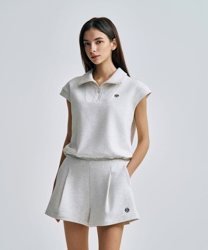 【WE ARE】韓國SERGIO TACCHINI 翻領半拉鍊無袖上衣 TWMT10361