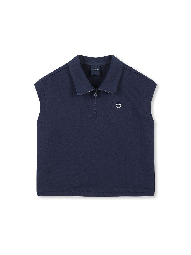 【WE ARE】韓國SERGIO TACCHINI 翻領半拉鍊無袖上衣 TWMT10361