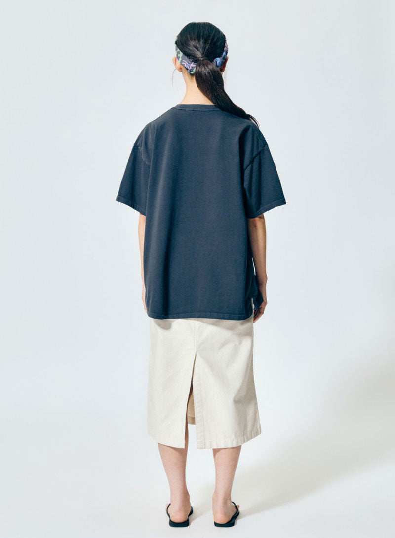 【WE ARE】韓國NAUTICA 刷舊牛仔logo短袖T恤NTS4836