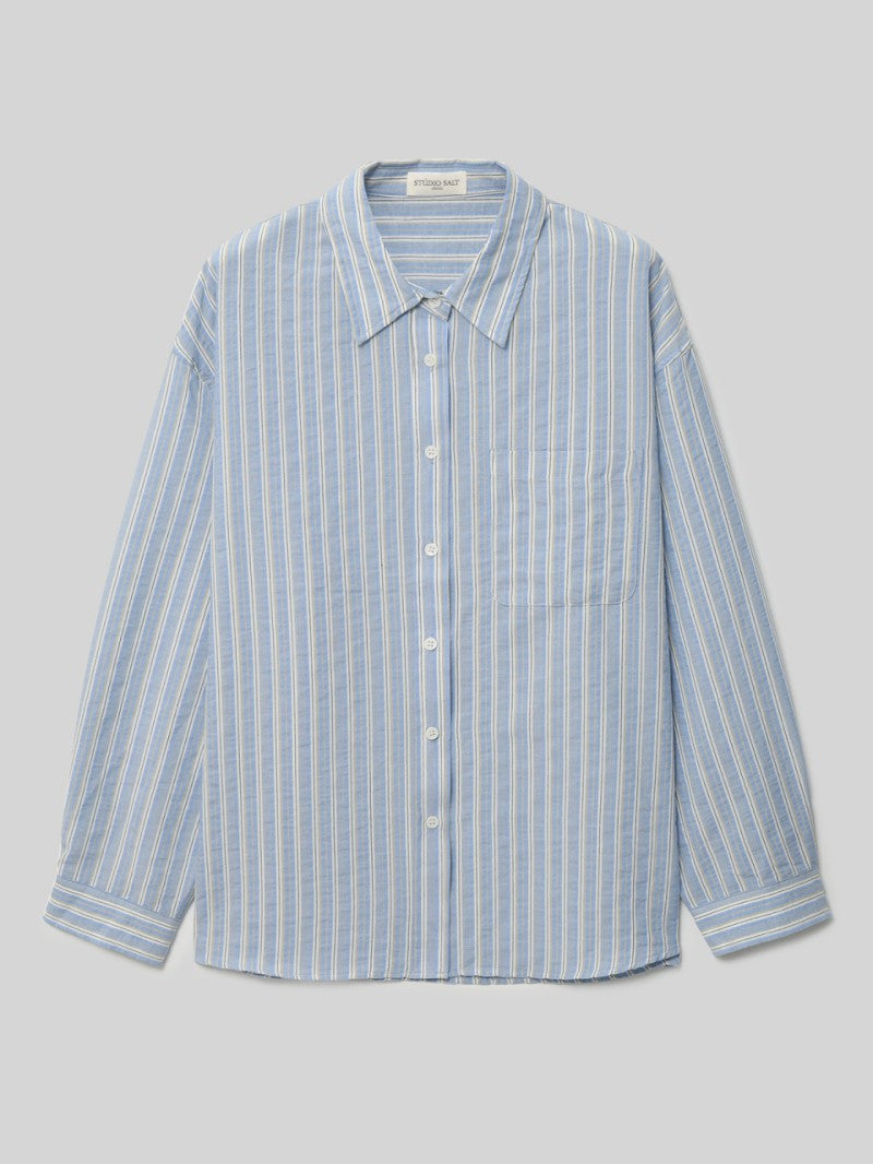 【WE ARE】韓國STUDIO SALT休閒條紋襯衫COMOSTRIPESHIRT