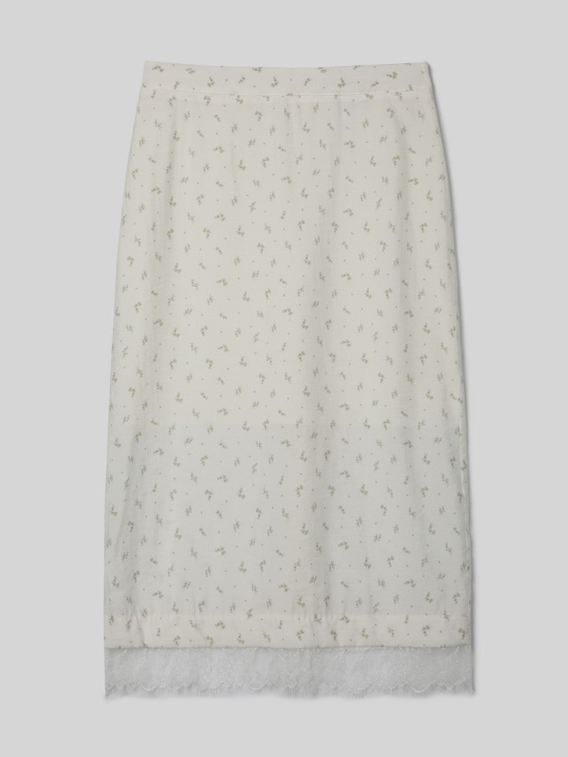 【WE ARE】韓國STUDIO SALT休閒半身裙LUMIFLOWERLACESKIRT