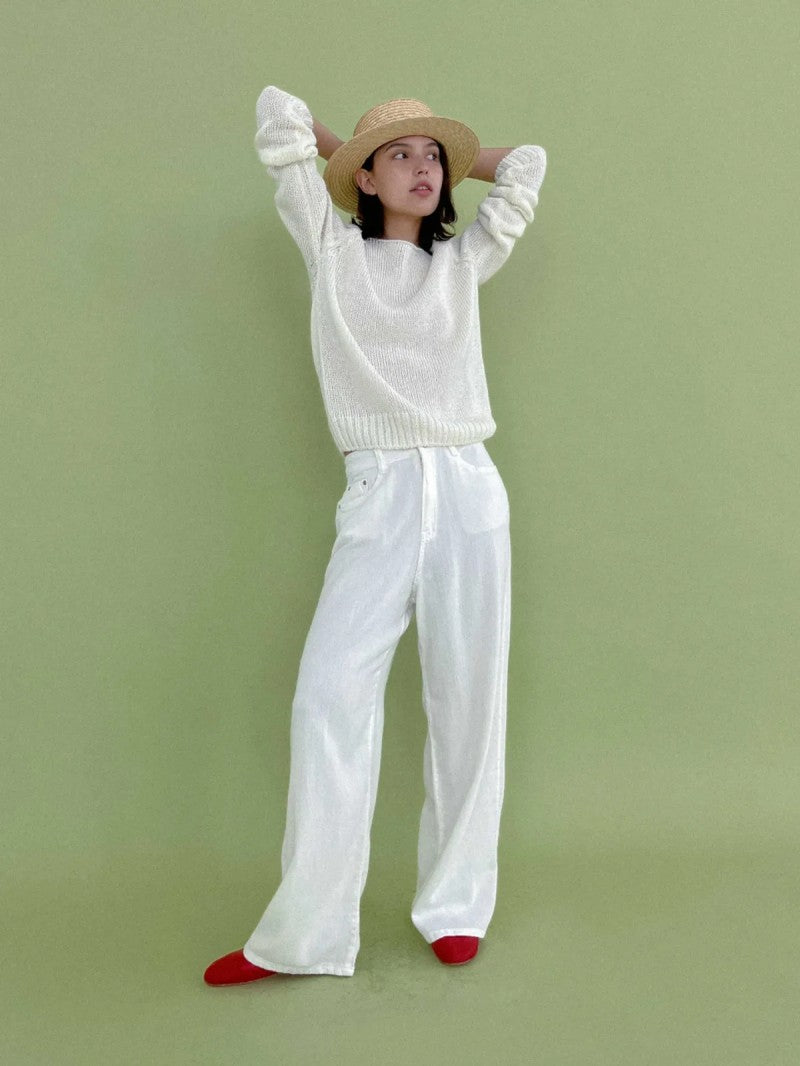 【WE ARE】韓國STUDIO SALT休閒牛仔褲LINENPANTS