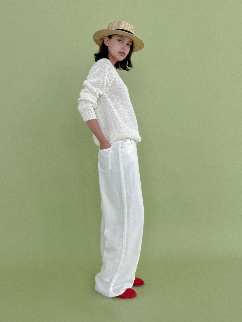 【WE ARE】韓國STUDIO SALT休閒牛仔褲LINENPANTS