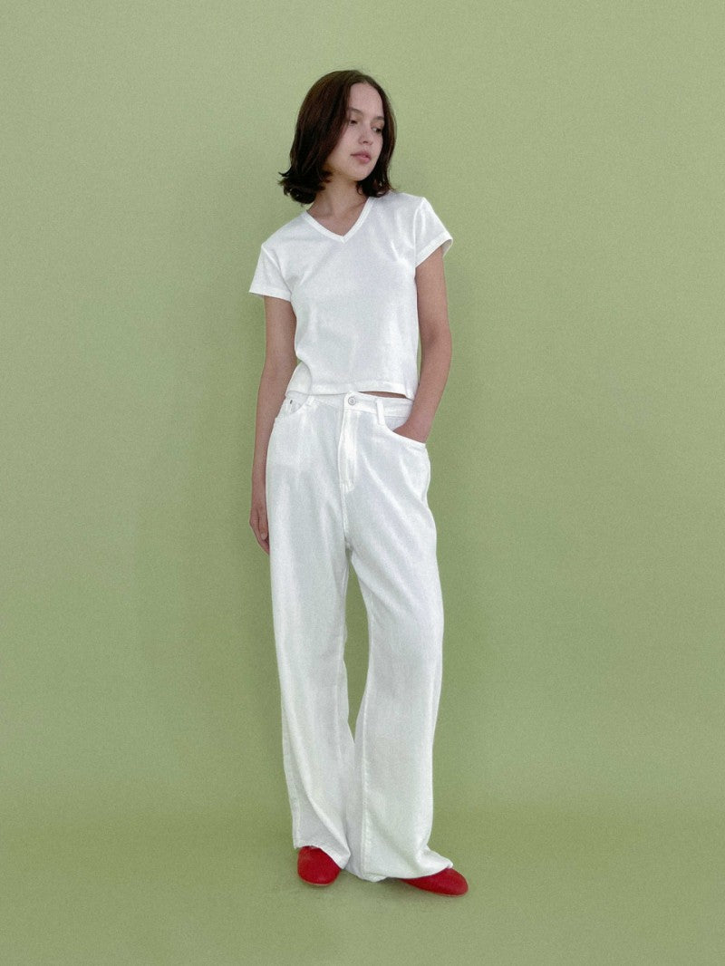 【WE ARE】韓國STUDIO SALT休閒牛仔褲LINENPANTS