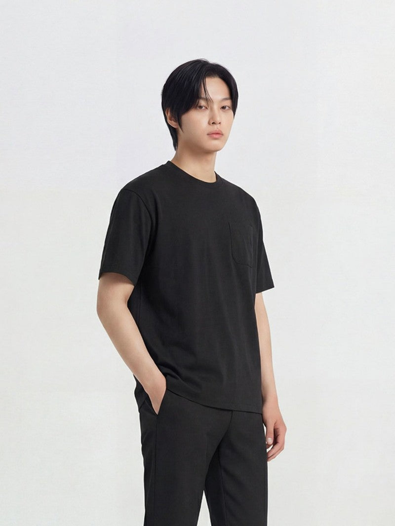 【WE ARE】韓國POLHAM男款休閒sorona口袋短袖T恤PHG2TS1720