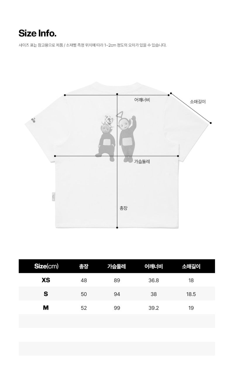 女款 天線寶寶聯名款【WE ARE】韓國Diadora休閒短袖T恤D6222LRST5