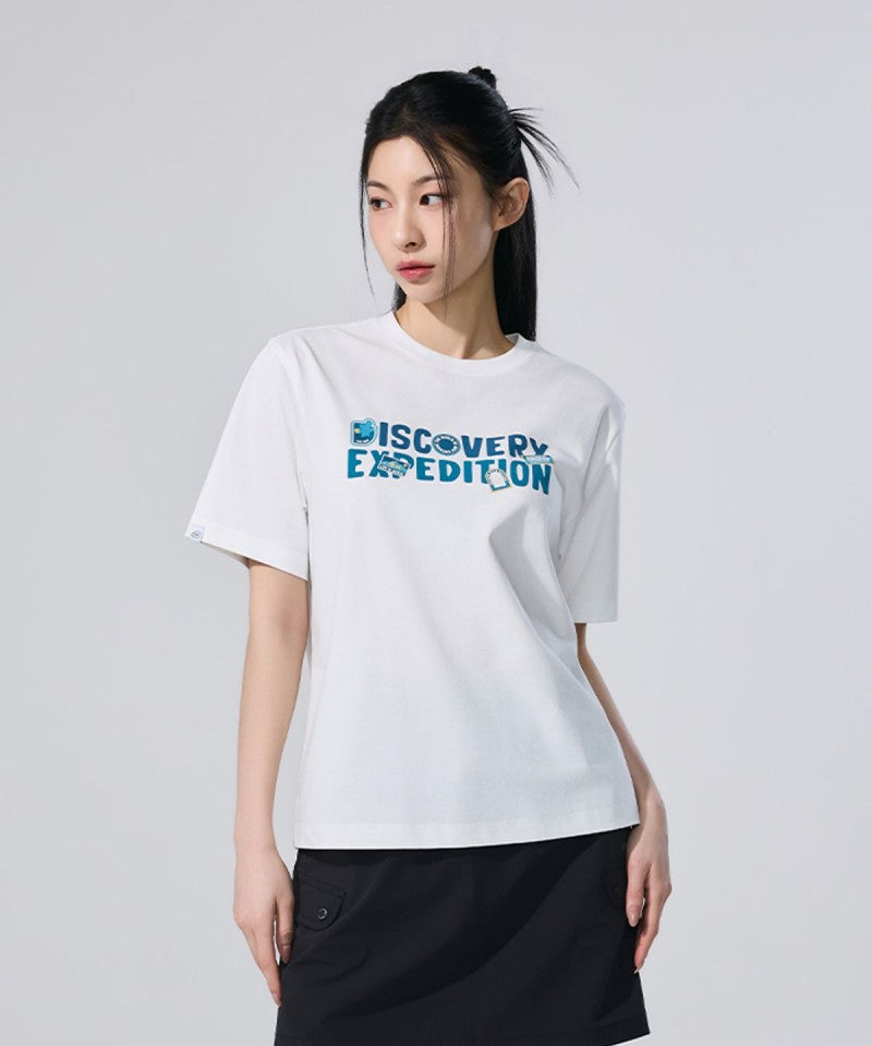 *Dis折扣款*男女同款【WE ARE】韓國Discovery休閒短袖T恤DXRS59063