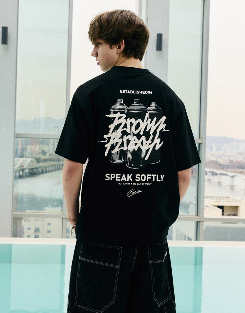 【WE ARE】韓國BROWNBREATH 背面噴漆罐短袖T恤BLMMST007