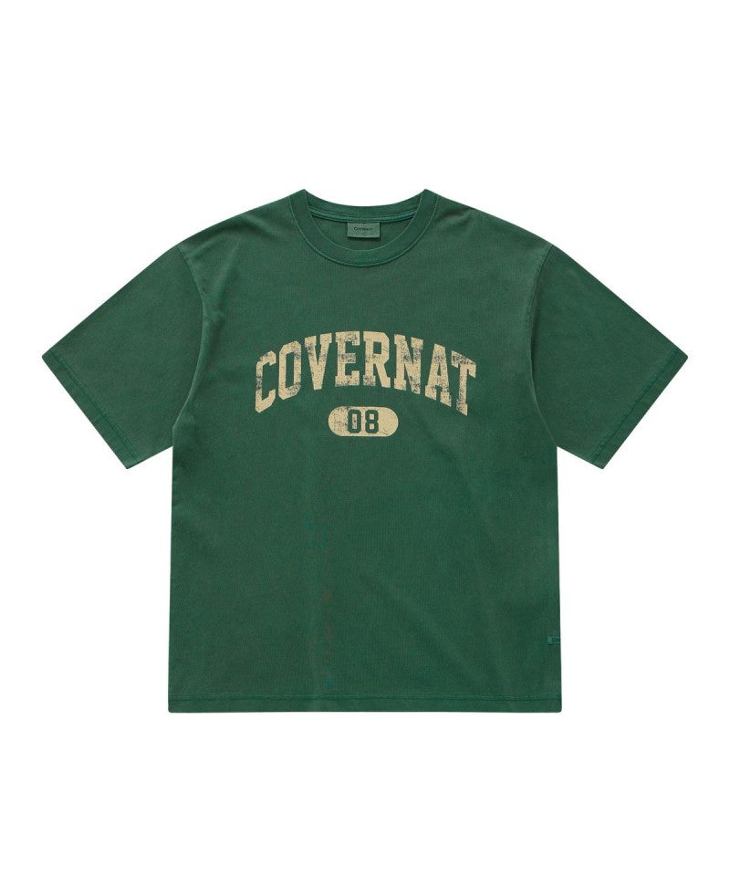 【WE ARE】韓國COVERNAT中性版休閒刷舊logo短袖T恤  CO2602ST42