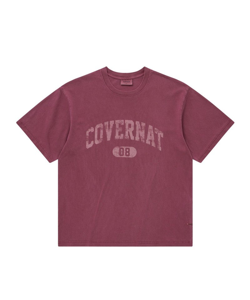 【WE ARE】韓國COVERNAT中性版休閒刷舊logo短袖T恤  CO2602ST42