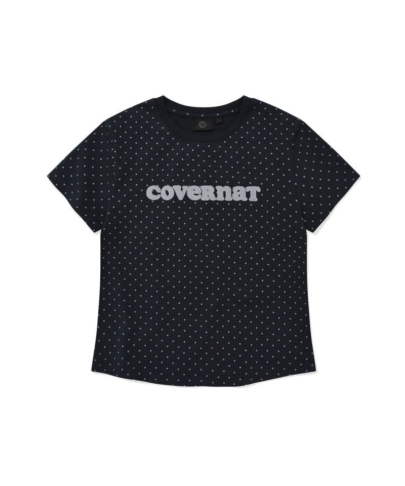 女款【WE ARE】韓國COVERNAT休閒布標logo短袖T恤 CO2602ST99