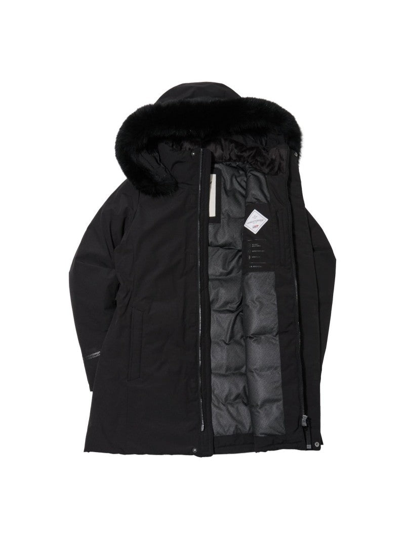 女款【WE ARE】韓國EIDER goretex毛毛領連帽中長款羽絨外套DWW26566