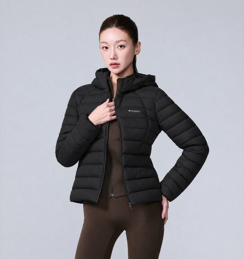 女款【WE ARE】韓國Discovery休閒羽絨服連帽外套DWDJ9T066