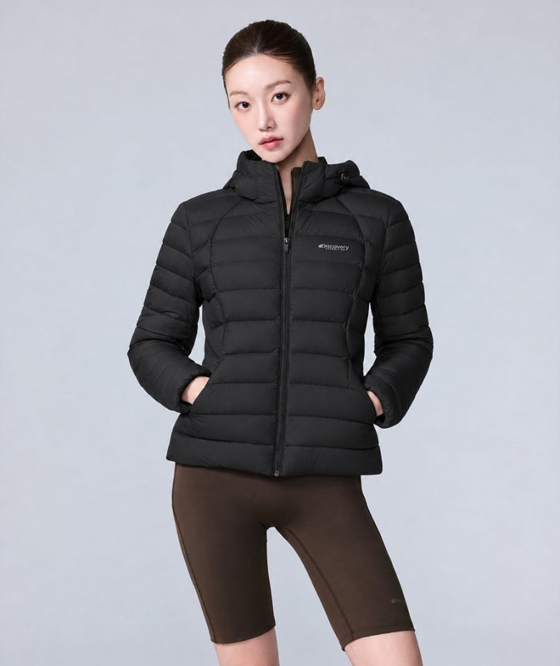 女款【WE ARE】韓國Discovery休閒羽絨服連帽外套DWDJ9T066
