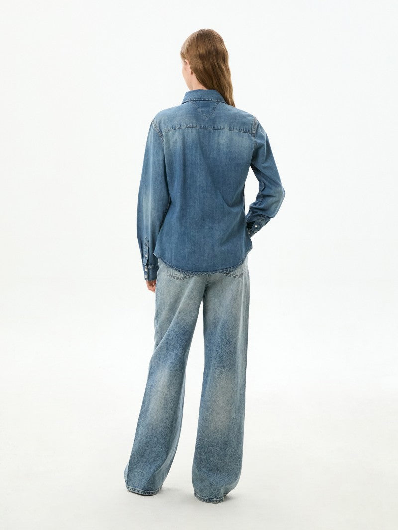 【WE ARE】韓國TOMMY JEANS休閒牛仔襯衫外套T32G6NSH01TWT1
