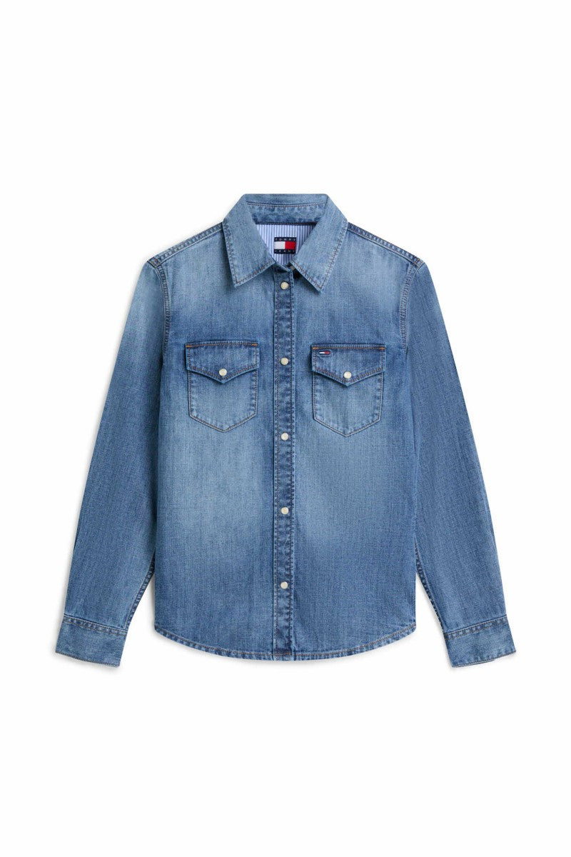 【WE ARE】韓國TOMMY JEANS休閒牛仔襯衫外套T32G6NSH01TWT1
