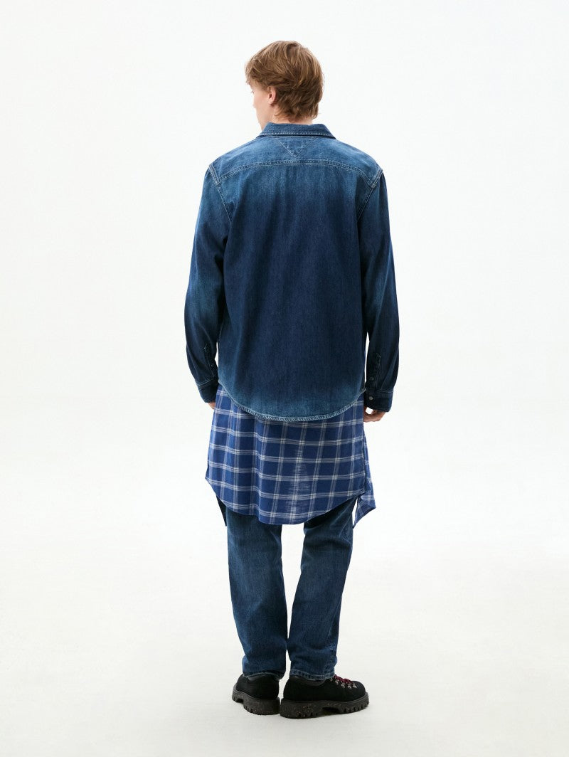 【WE ARE】韓國TOMMY JEANS休閒牛仔襯衫外套T32G6NSH01TMT1