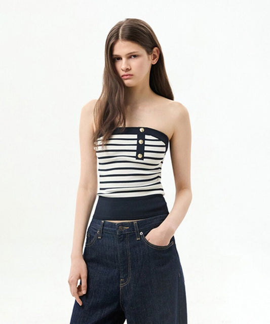 【WE ARE】韓國TOMMY JEANS休閒抹胸上衣T32G6KTO31TWT1