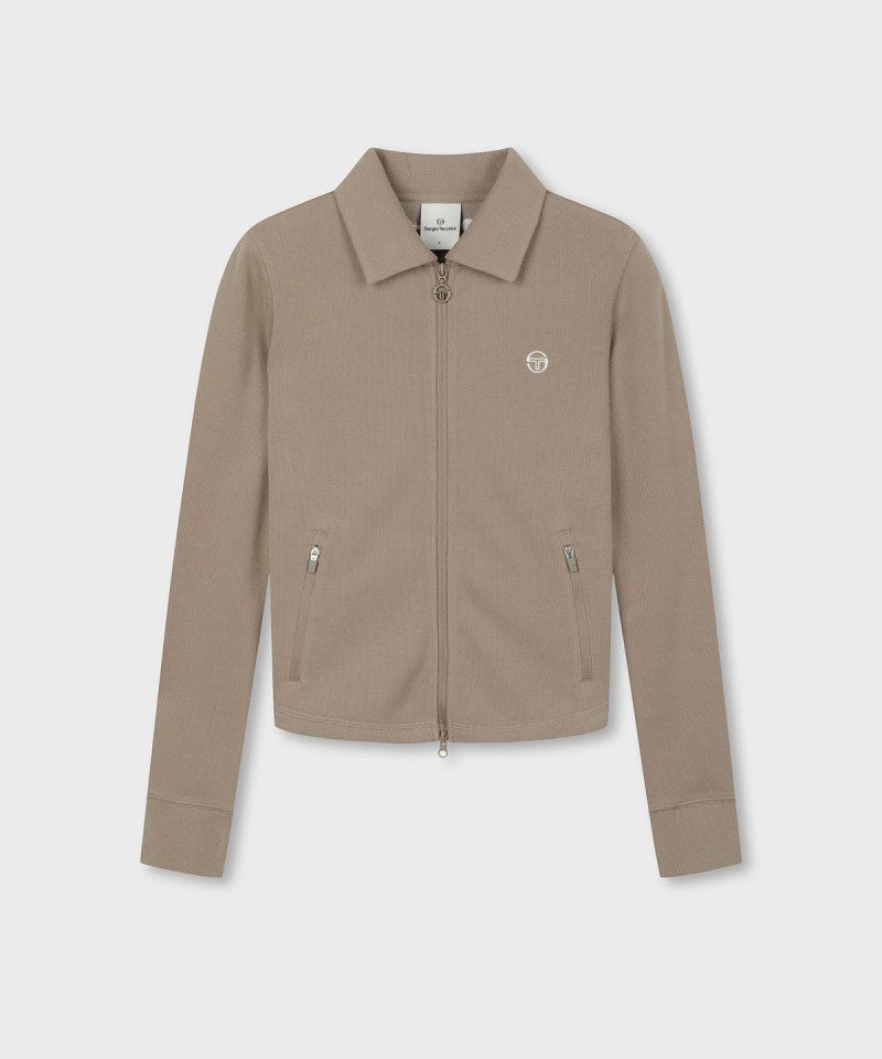 版型偏小 無彈性【WE ARE】韓國SERGIO TACCHINI 翻領有厚度刺繡雙拉鍊外套  TWTR13064