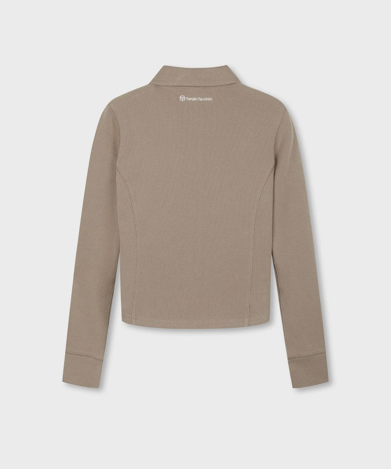 版型偏小 無彈性【WE ARE】韓國SERGIO TACCHINI 翻領有厚度刺繡雙拉鍊外套  TWTR13064