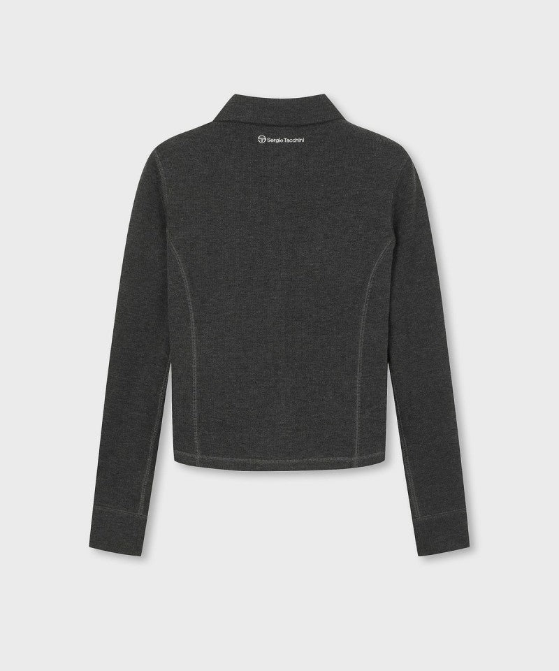 版型偏小 無彈性【WE ARE】韓國SERGIO TACCHINI 翻領有厚度刺繡雙拉鍊外套  TWTR13064