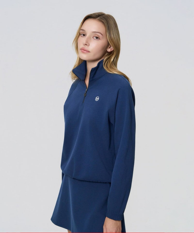 【WE ARE】韓國SERGIO TACCHINI 落肩半拉鏈大學T TWMT15264
