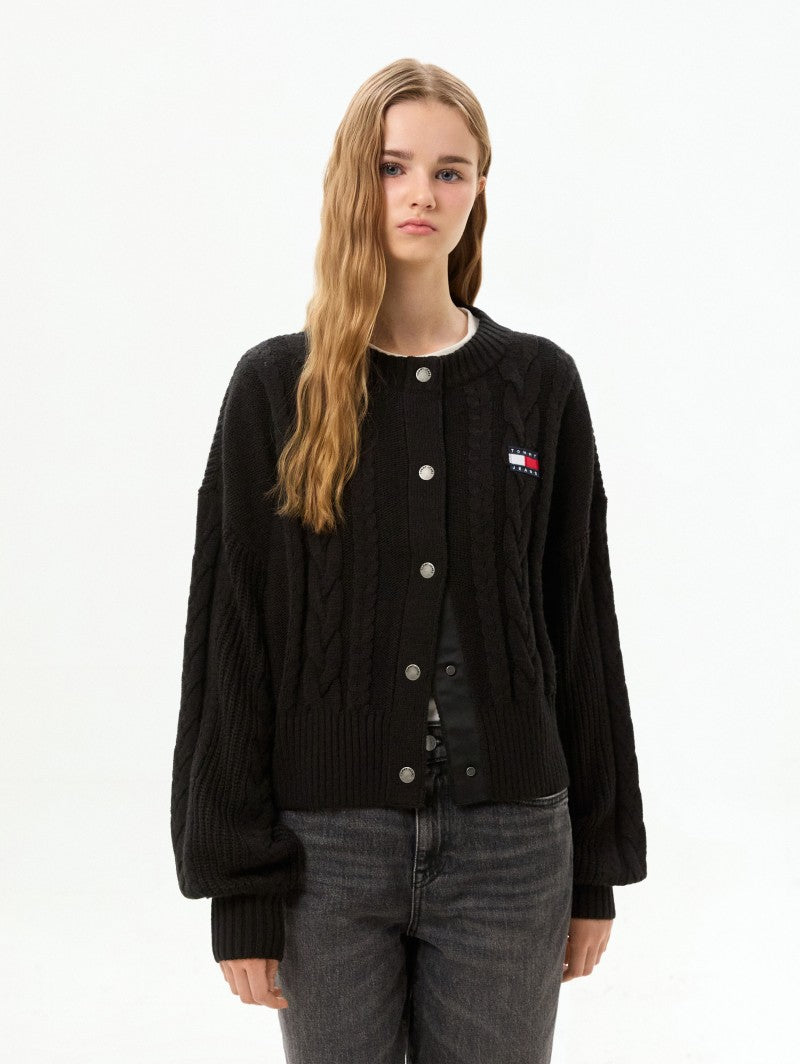 女款【WE ARE】韓國TOMMY JEANS圓領落肩麻花針織衫T32G6KCD10TWT2/T32G7KCD01TWT2